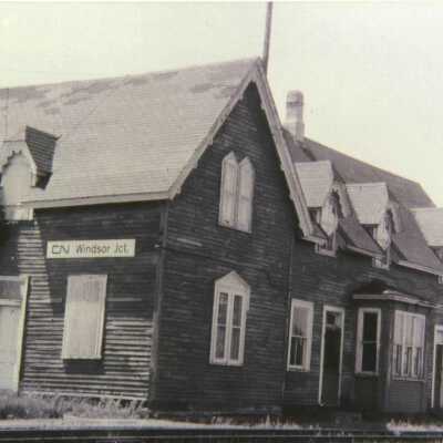 Photograph, CNR Station at Windsor Junction, Nova Scotia.
