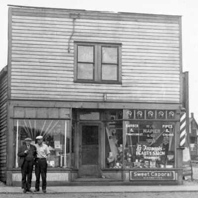 Photograph, "G.W. Napier's Barber Shop"
