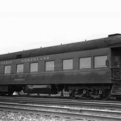 Photograph, Ontario Northland Railroad Passenger Rolling Stock, Moosonee.
