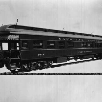 Photograph, Canadian National Railways (CNR) Observation Car Fort Brabant 1073.