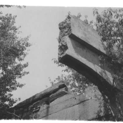 Photograph of the ruins of the Grand Trunk Railway in Depot Harbour