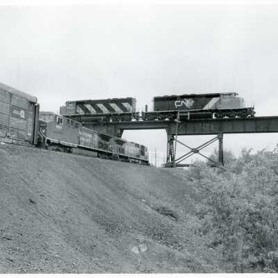 Cn Line From Sudbury Jct Over-Passing CPR Main Line Alongside Frood Rd.