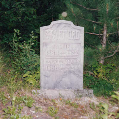 Photograph- Samuel and Mary Stafford Grave