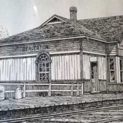Photograph, CNR Beaverton Station, Beaverton, Ontario.