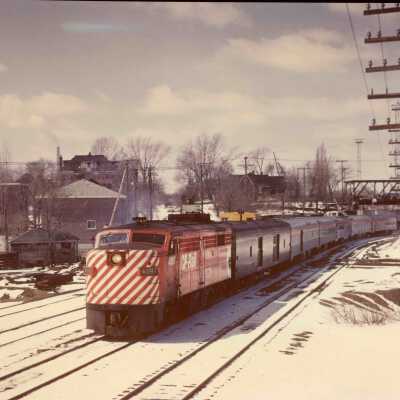 Photograph, The Canadian to Toronto from Sudbury, March 1973.