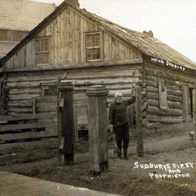 Photograph, Sudbury's First Hotel and Proprietor