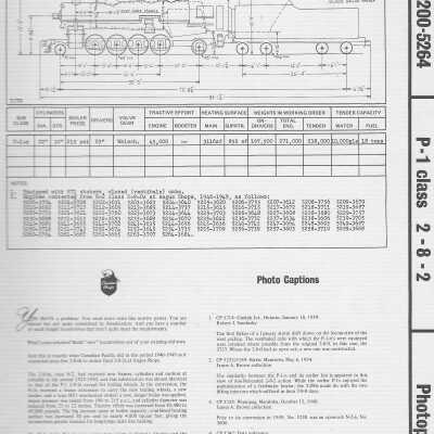 Photograph, CPR Diagram, Locomotive P-1 Class 2-8-2.