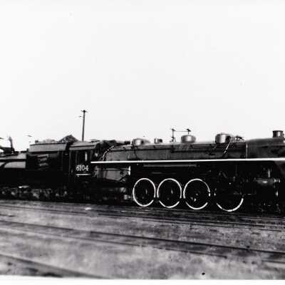 Photograph, CNR Steam Engine 6104