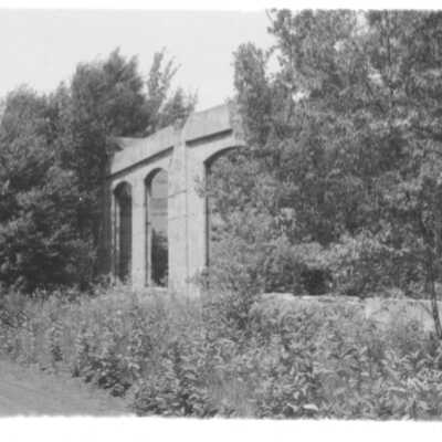 Photograph of the ruins of the Grand Trunk Railway in Depot Harbour