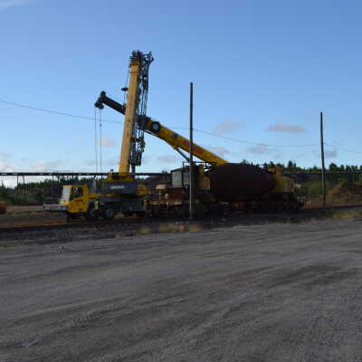 Photograph, NORMHC, Hot Metal Car move from INCO to Prescott Park.