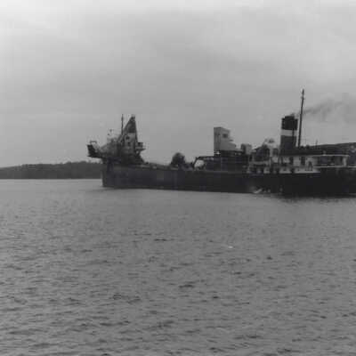 Photograph of an Iron Ore Steam Liner in Depot Harbour