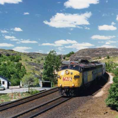 Photograph, Canadian arriving at Sudbury from the West, June 9, 1986.