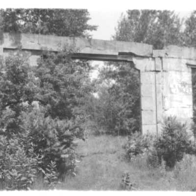 Photograph of the ruins of the Grand Trunk Railway in Depot Harbour