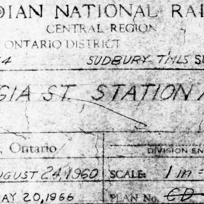 Canadian National: Plan Sowing the Borgia St. Station Area, Sudbury