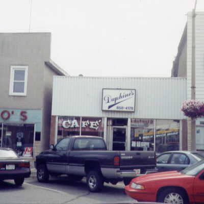 Photograph, Daphine's Restaurant, Drago's Store, Capreol, Ontario.
