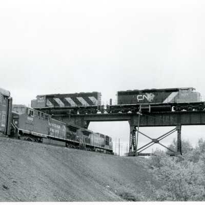 Cn Line From Sudbury Jct Over-Passing CPR Main Line Alongside Frood Rd. (Alternate Angle)