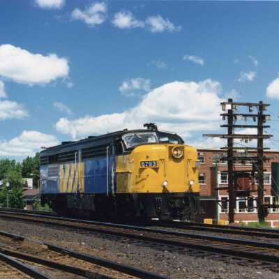 Photograph, Canadian Leaving Sudbury Eastbound, June 1986.