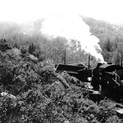 Photograph, INCO Loco #024 & spill.