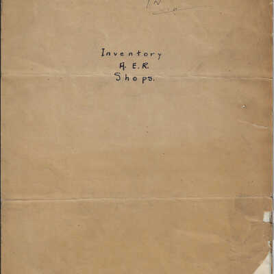 Inventory List for A.E.R. Shop in Sudbury