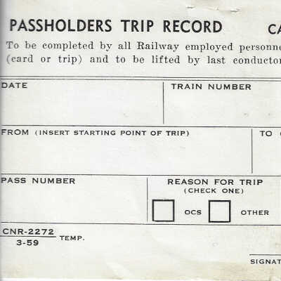 Canadian National: Passholders Trip Record