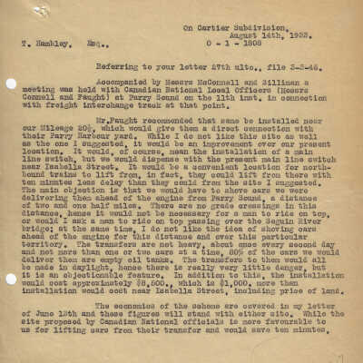 2022.320.03: Reply to T. Hambley from W. T. Moodie regarding the original letter