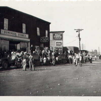 Photograph, Dominion Stores and Cafe, Young Street, Capreol, Ontario.