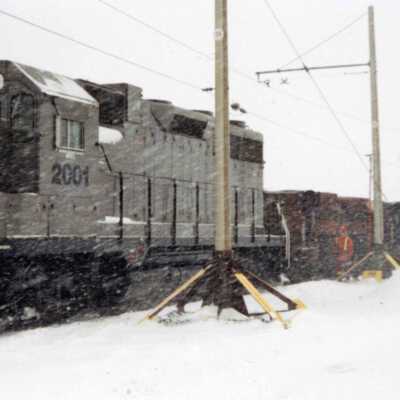 Photograph, INCO Engine 2001 in Snow.