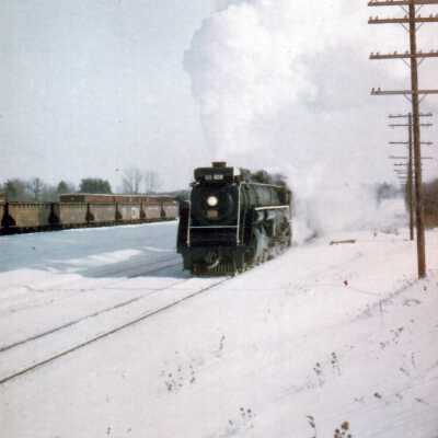 Photograph - Canadian National Northern Type steam engine 6218 in snow