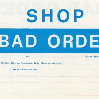 Canadian National: Shop Bad Order Form (Blank)