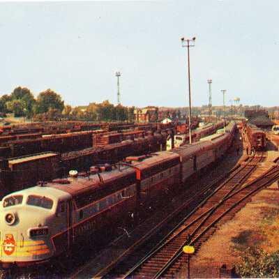 Photograph, Canadian Pacific Railway yard, Sudbury, Ontario.