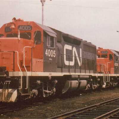 Photograph - Canadian National diesel locomotive 4005 and 4004