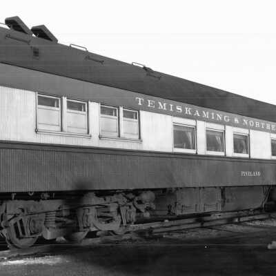 Photograph, Temiskaming & Northern Ontario Railroad Passenger Rolling Stock, Pineland.
