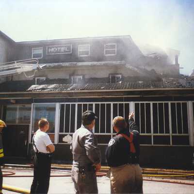 Photograph, Hotel damage.