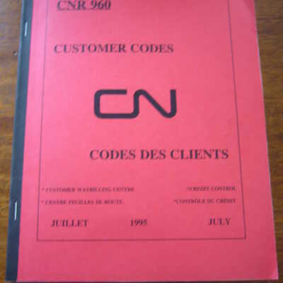 CNR 960: Customer Codes