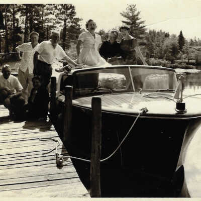 Harold and Esther Prescott with Friends on a Boat