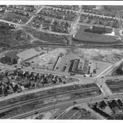 Arial view of the Regent and Lorne Intersection