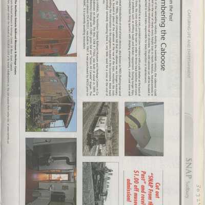 "Remembering the Caboose" section in the August 2013 Issue of Snapd Sudbury