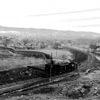Photograph, INCO Loco #030 & Hoist.