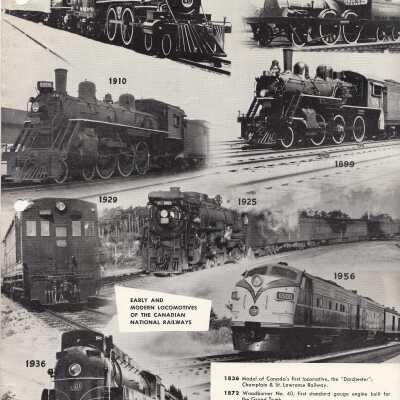 Photograph - Early and Modern Locomotives of the Canadian National Railways