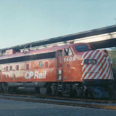 Photograph - Canadian Pacific 1409 and 1408 at Trois, Rivieres, Quebec (Train 155) May 4, 1969