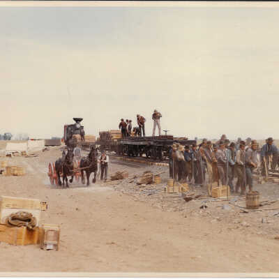 Canadian Pacific Workers Laying Tracks Circa 1890, Colourized