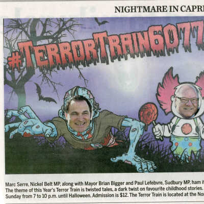 "Nightmare in Capreol" in The Sudbury Star, October 13 2017