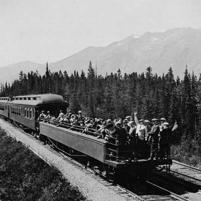 Photograph, Observation car on a Canadian Pacific Railway train.