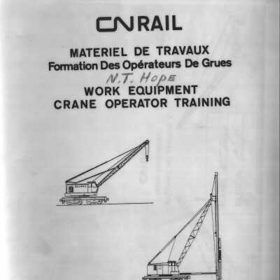 CN Rail Work Equipment Crane Operator Training