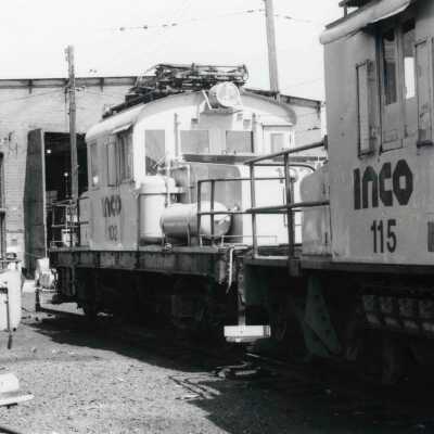 Photograph, INCO General Electric Cars 102, 105.
