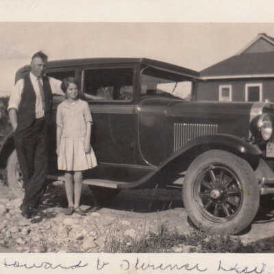 Photograph- "Howard and Olivier [?] Lew"