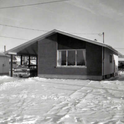 Photograph - Capreol home of George and Margaret Gill, February 1963.
