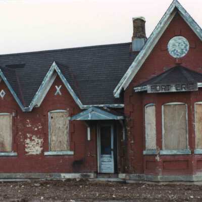 Photograph, CNR Station, Fort Erie, Ontario, Canada, June 29th 1982.