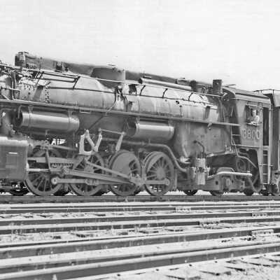 Photograph - Canadian Nationals steam locomotive 3800 at Kamloops, July 1953