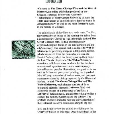 Document, The Great Chicago Fire, Web of Memory.
